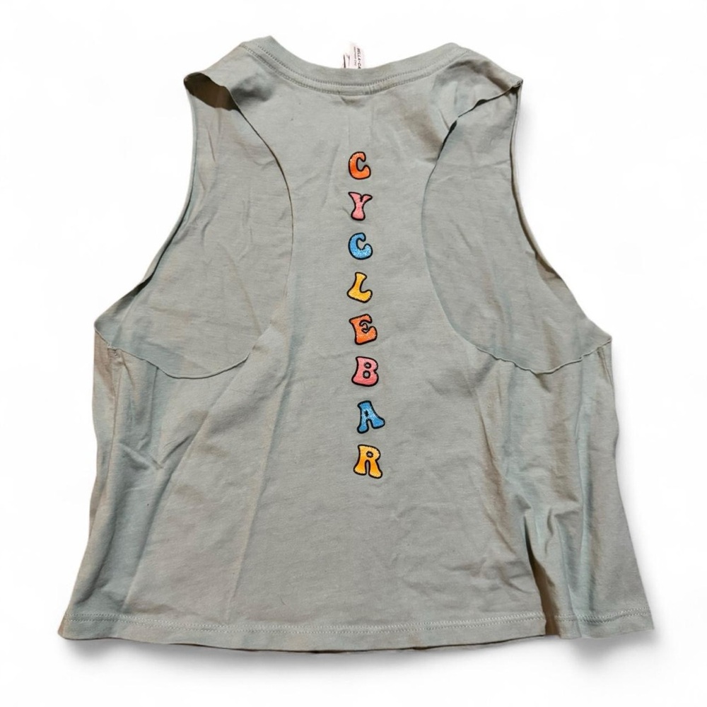 CycleBar Pale Green Racerback Muscle Tank Top, Women’s Medium